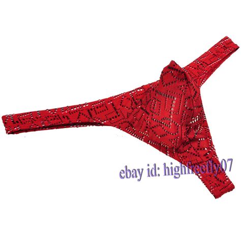 Men S Holes Thong G String Mini Bikini Underwear Sexy Guys T Back Pouch String Ebay