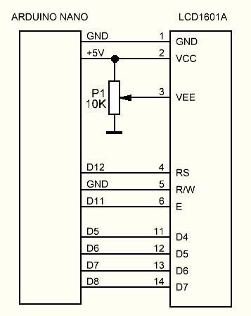 LCD1601A Arduino Rcl Radio Ru