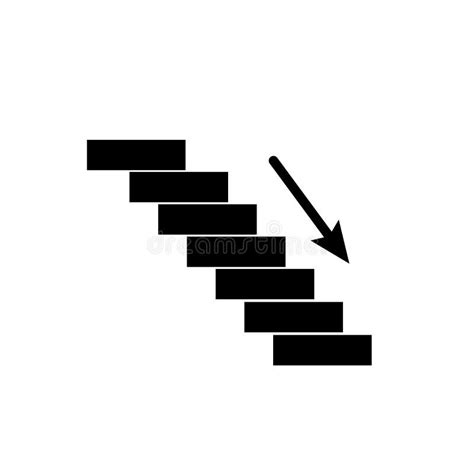 El Vector Del Icono De Las Escaleras Aislado En El Fondo Blanco