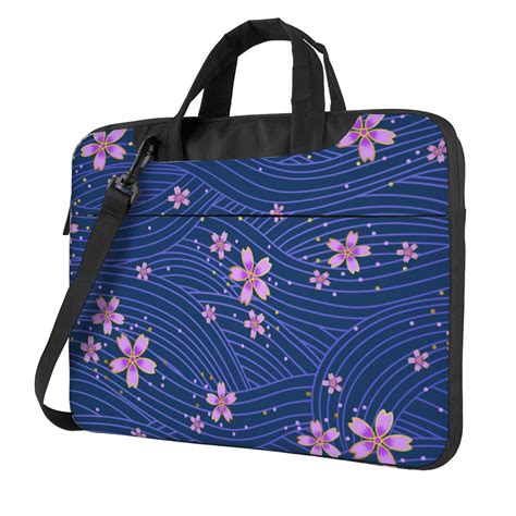 Blue Flower Laptop Bag 14 Inch Laptop Or Tablet Business Casual Laptop Bag