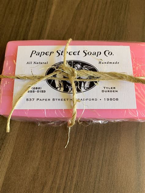 Tyler Durden Fight Club Paperstreet Soap Bar Real Handmade Oliver