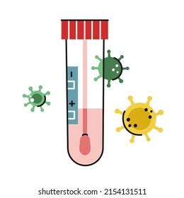 Covid19 Coronavirus Cartoon Style Pcr Test Stock Vector (Royalty Free ...