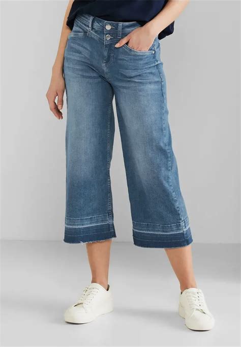 Street One Jean Culotte Coupe Classique Pour Femmes En Bleu Street One