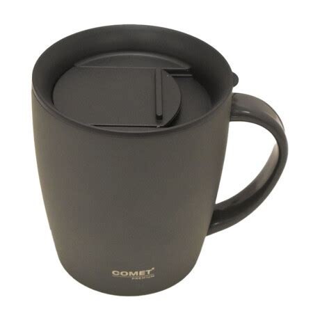 Taza T Rmica En Acero Inox Doble Pared Con Tapa Ml Comet Gris Hts