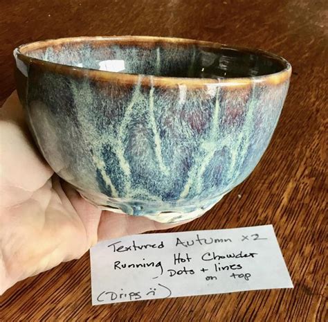 SPECTRUM HIGH FIRING GLAZES Love Playing With Running Hot Chowder