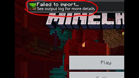 How To Fix Failed To Import Addon In Minecraft YouTube