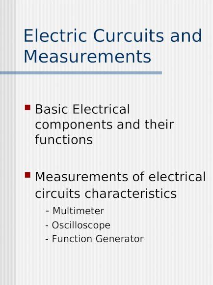 Ppt Electric Curcuits And Measurements Dokumen Tips