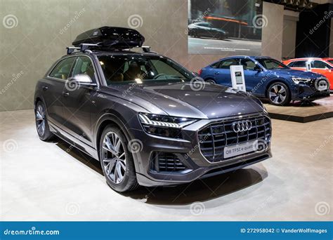 Audi Q8 TFSI E Quattro Electric SUV Car Showcased At The Brussels