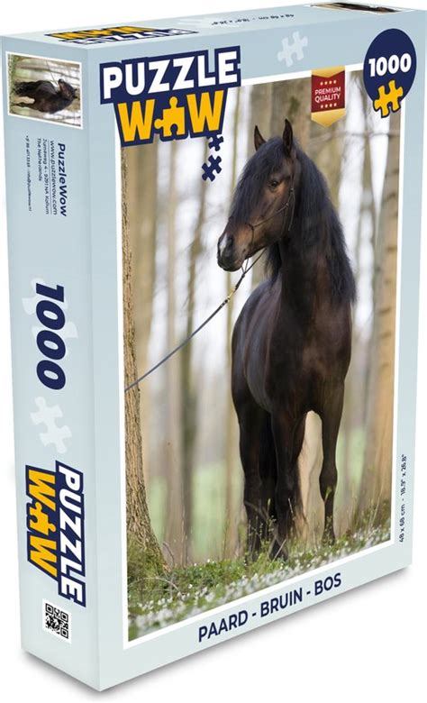 Puzzel Paard Bruin Bos Legpuzzel Puzzel 1000 Stukjes