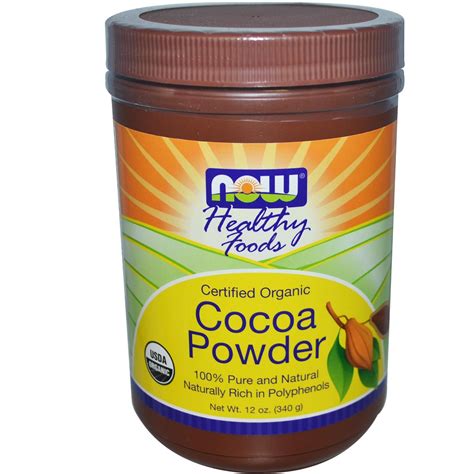 Now Foods Real Food Cocoa Lovers Organic Cocoa Powder Oz G