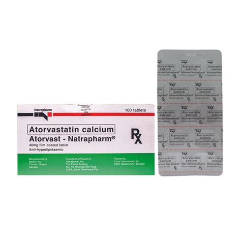 Atorvast Natrapharm Atorvastatin Calcium Mg Film Coated Tablet S