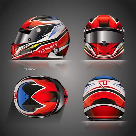 The approved racing helmet design for Tsunami RT 👌 Design by @TTStudio ...