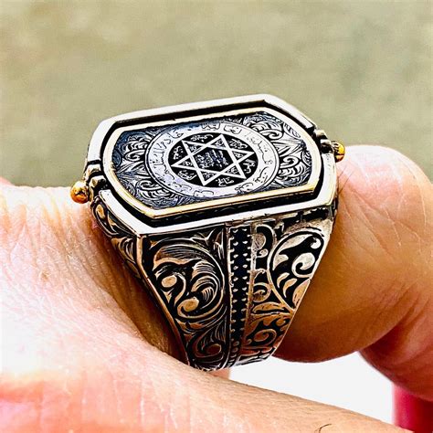 Seal of Solomon Ring-king Solomon Ring-talisman-solomon - Etsy