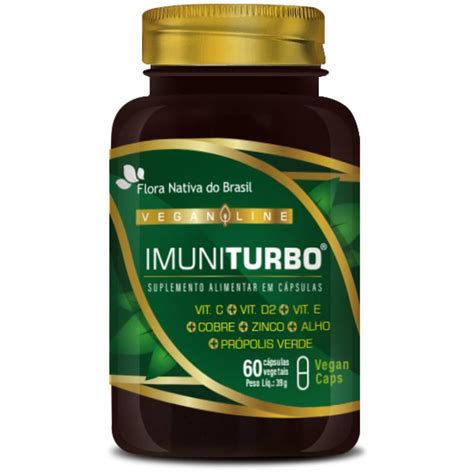 Imuni Turbo Pr Polis Verde Alho E Vitaminas Vegan Caps Submarino