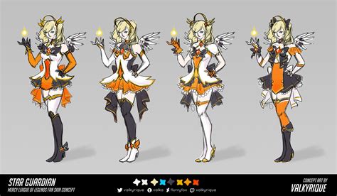 Valkdraws 🌟 Star Guardian Mercy 🌟 Fan Skin Concept Sketches