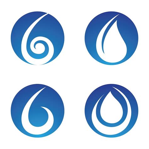 Vector De Plantilla De Logotipo De Gota De Agua Vector Premium