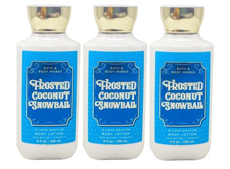 Bath And Body Works Frosted Coconut Snowball Body Lotion Trio Set