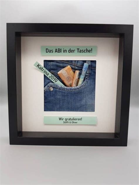 Geldgeschenk Abitur Examen Bachelor Unikat D Bilderrahmen Geschenk