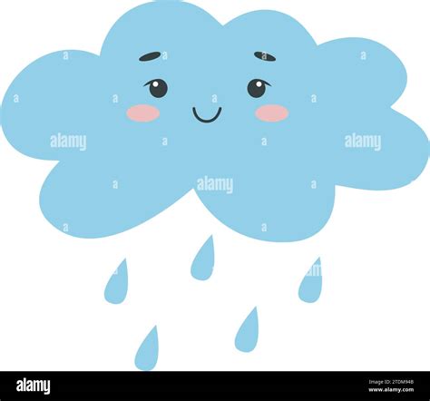 Cute rain cloud kawaii clip art Stock Vector Image & Art - Alamy