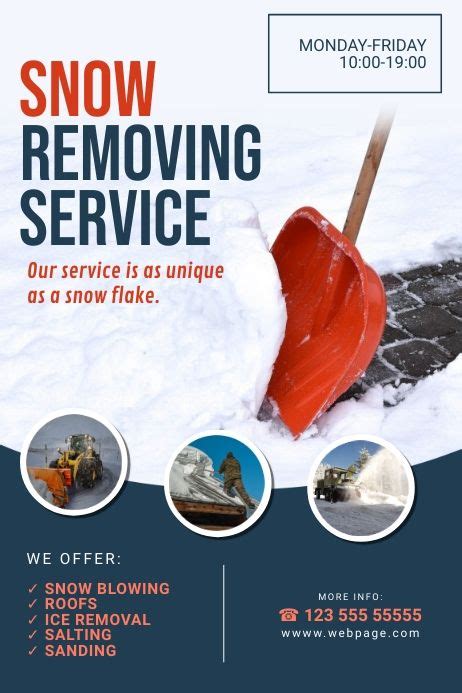 Snow Removing Service Flyer Template Flyer Template Cleaning Service