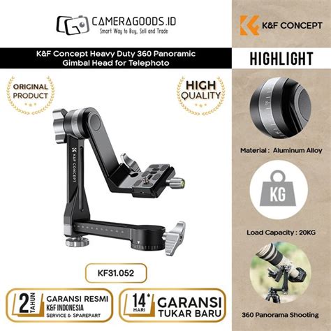 Jual Knf K F Concept Heavy Duty Panoramic Gimbal Head For Telephoto