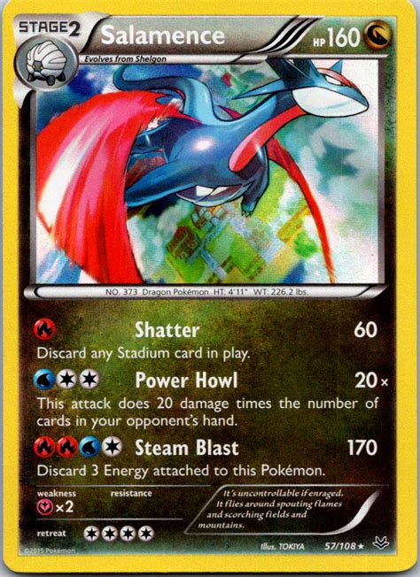 Salamence 57 108 Holo Rare XY Roaring Skies Pokemon Card EBay