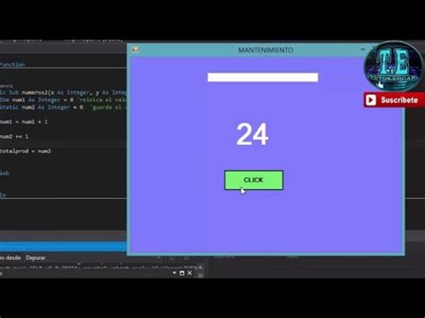Crear Un Contador De Click En Visual Basic Parte Youtube