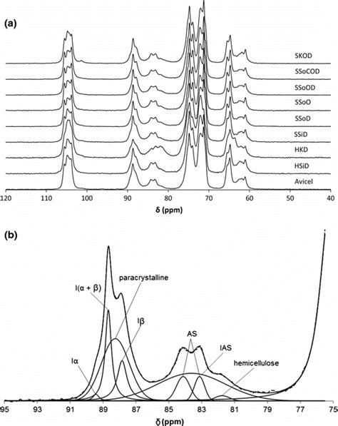 a CP MAS ¹³C NMR spectra of selected substrates included in this study