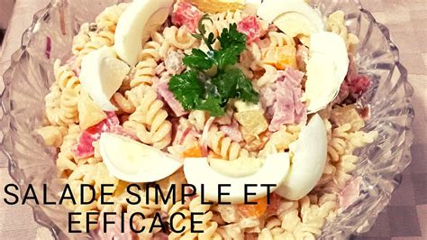 Salade De P Te Facile Diner Simple Et Rapide Mac Doine Facile Hors D