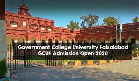 Government College University Faisalabad Gcuf Admission Open 2020