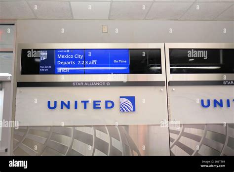 Information Monitor At Gate E9 Terminal E At George Bush