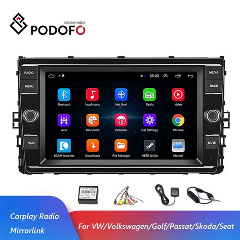 Podofo Android Car Stereo Radios Din Gps Multimedia Player For Vw