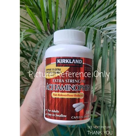 Kirkland Extra Strength Pain Reliever Like Tylenol Ampm 500mg In