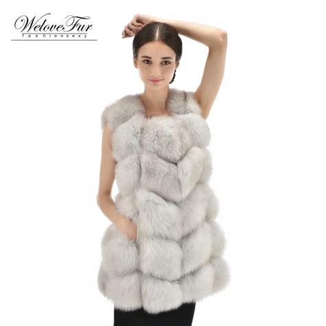 Hot Real Fox Fur Vest Top Quality Natural Fox Furs Waistcoat Jacket