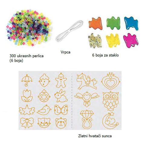 Set za izradu lančića i narukvica s bojama za staklo 6 1 My Style Amos