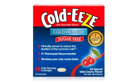 Cold Eeze Sugar Free Wild Cherry Cold Remedy Lozenges 12 Pack Groupon