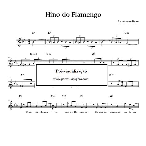 Hino Do Flamengo Lamartine Babo Partitura Partituras Agora