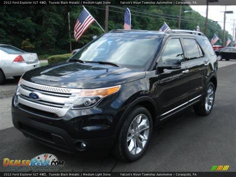 2013 Ford Explorer Xlt 4wd Tuxedo Black Metallic Medium Light Stone