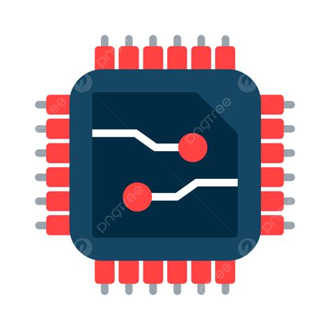 Chip Flat Icon Vector Chip Chipset Digital PNG And Vector With