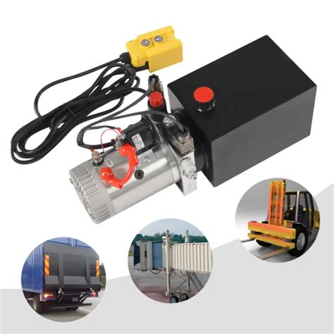 8 Quart Double Acting Hydraulic Pump Dump Trailer 12v Unit Pack Power