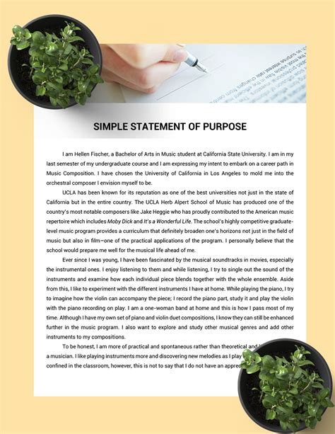 Statement of Purpose Template - Download in Word, Google Docs, PDF ...