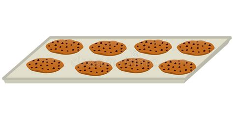 Chocolate chip cookie tray stock vector. Illustration of sweet - 12853975