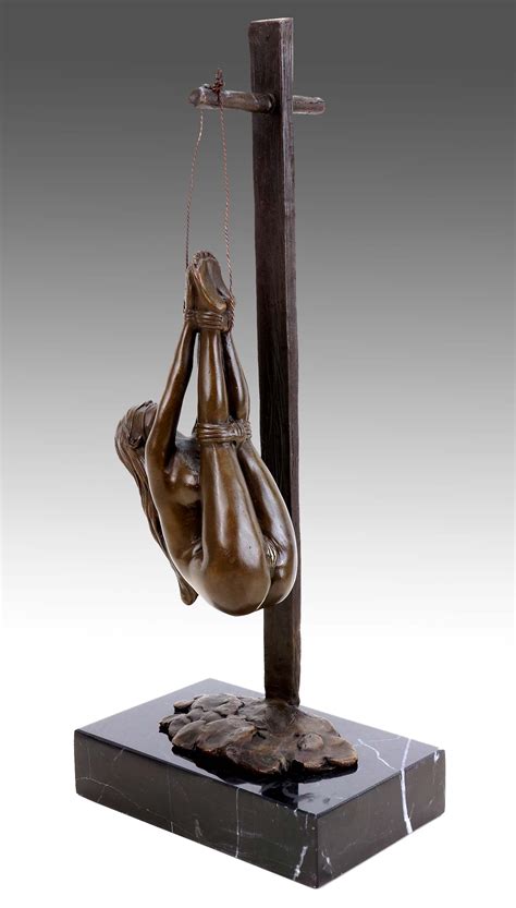Bondage Girl Sophia At The Stake Erotic Figurine Patoue Female Nude