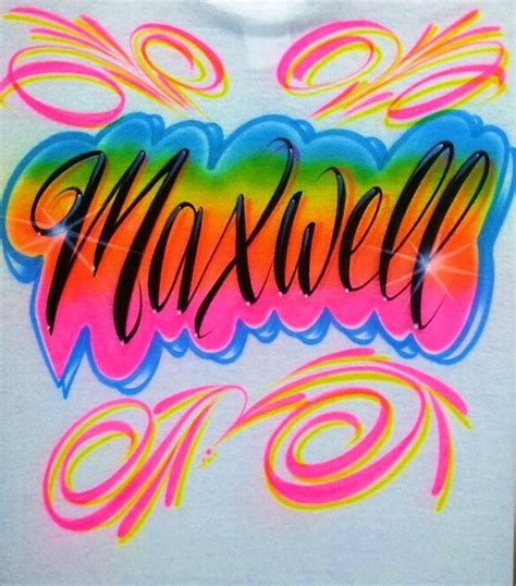 Airbrush T Shirt Script Name Swirls Airbrush Shirt With Name