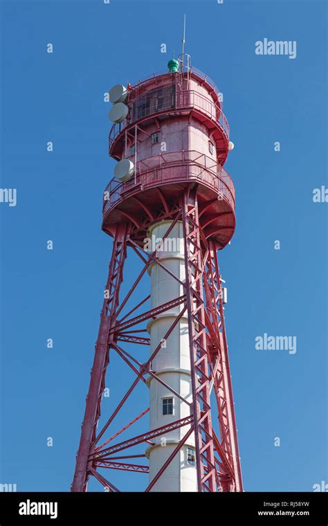 Campener Leuchtturm Detail Campen Krummh Rn Ostfriesland Stock