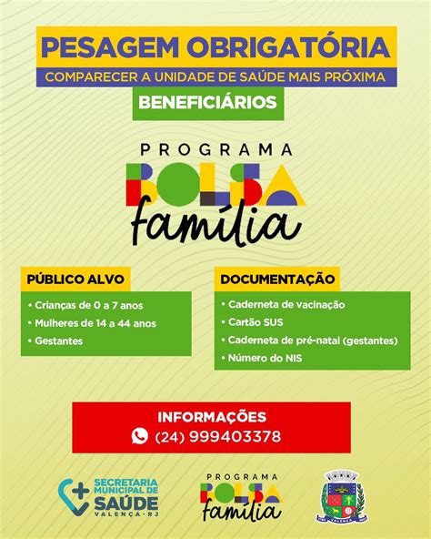 Atenção Beneficiários do Programa Bolsa Família Segunda vigência da