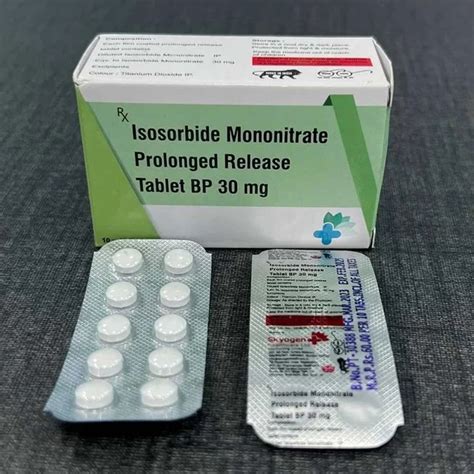 Mg Isosorbide Mononitrate Prolonged Release Tablets Bp For Chest Pain