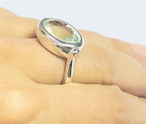 NATÜRLICHER GRÜNER AMETHYST Ring Prasiolith Grüner Quarz Etsy de