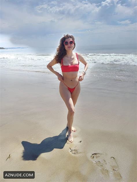 Blanca Blanco Sexy Slips Into A Hot Red Bikini In Malibu AZNude