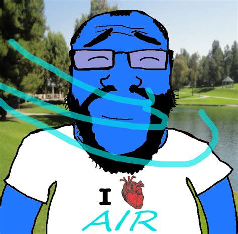 SoyBooru Post 28177 Air Balding Beard Blue Skin Calm Closed Eyes